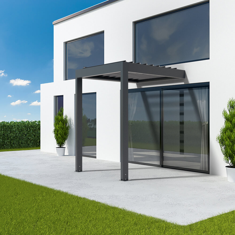 Pergola 2x2 addossata