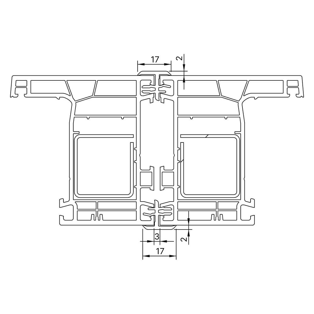 Barra di traino due pezzi 76 mm