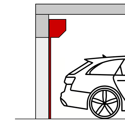 Posa in appoggio interna, sull'architrave (Comfort)